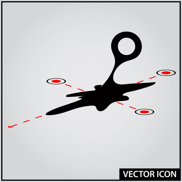 невизначене місце розташування векторна піктограма
 - Вектор, зображення