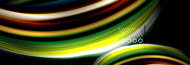 Color flow poster. Wave Liquid shape color background. Art design for your design - Vector, Image