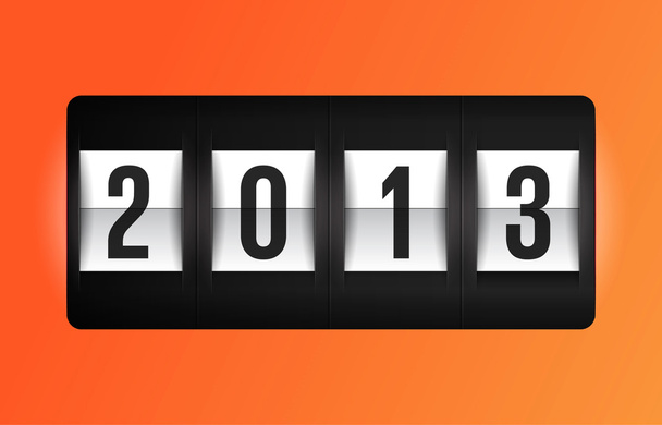 Happy new year 2013, mechanical timetable - Vector, Image