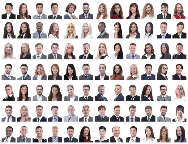 портрети успішних співробітників ізольовані на білому
 - Фото, зображення