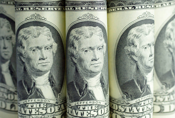 долари в гаманці ізольовані на білому
 - Фото, зображення