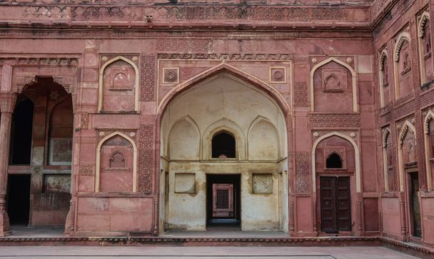 Architektura pevnosti Agra, Agra, Indie. Pevnost měla hlavní sídlo císařů Mughal dynastie až 1638. - Fotografie, Obrázek