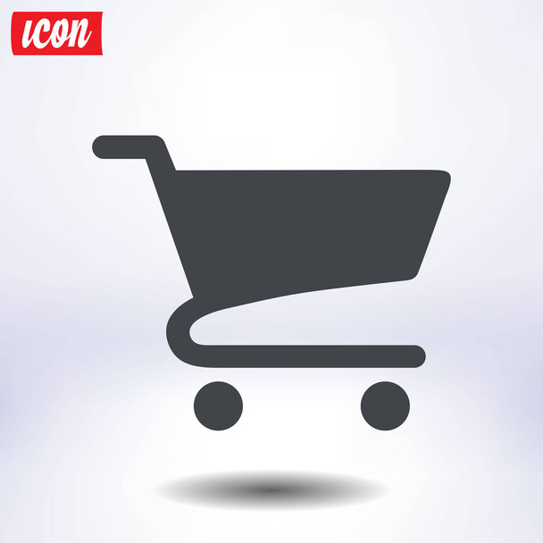 Flat icon of shopping chart. Add a product to the cart. - Vector, Image