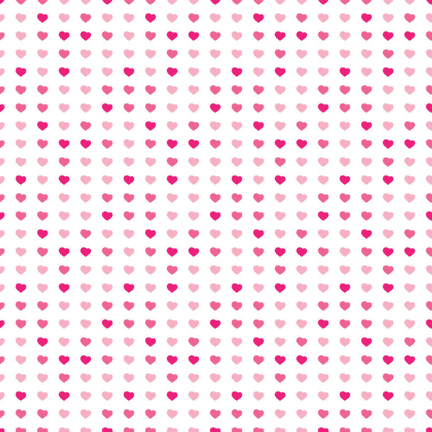 Abstract Seamless White and Pink Hearts Pattern - Valentine's Day Card or Background Vector Design  - ベクター画像