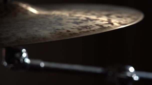 Cymbal closeup, slow motion - Footage, Video