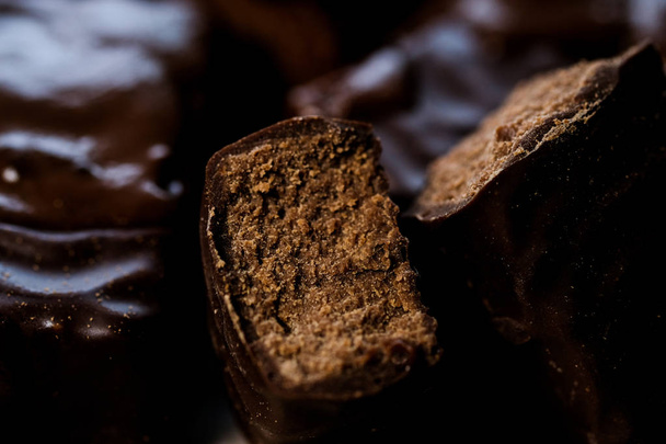 Chocolate candies background, macro shot - Valokuva, kuva