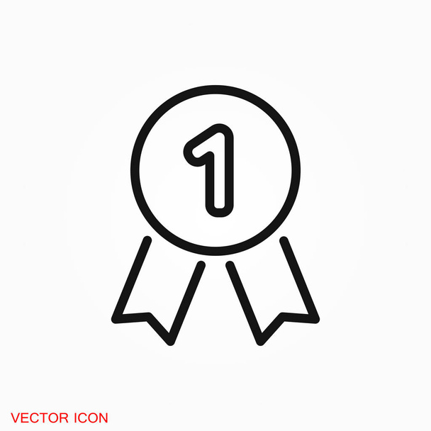 Medaille pictogram, symbool van de medaille voor uw website - Vector, afbeelding