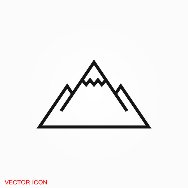 Horská ikona logo, vektor znamení symbol pro design - Vektor, obrázek