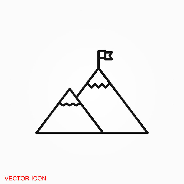 Mountain icon logo, vector sign symbol for design - Vector, Image