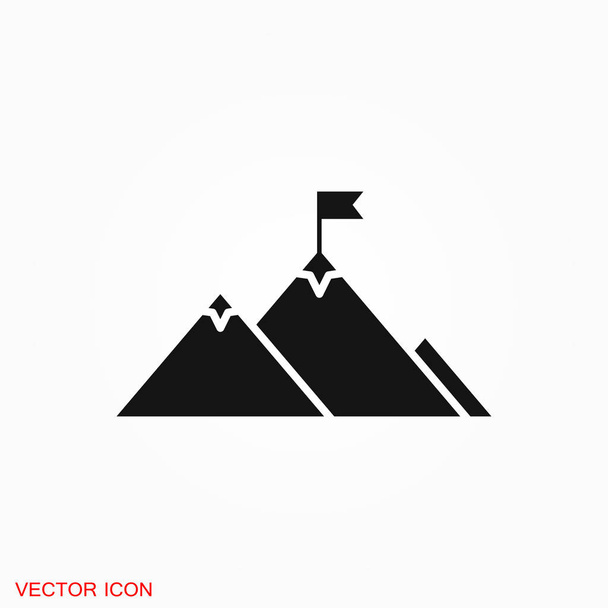 Hegyi ikon logo, design vektor előjel - Vektor, kép