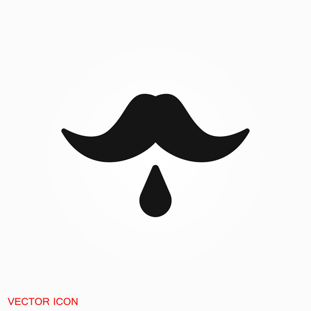 Logotipo del icono del bigote, símbolo de signo de vector para el diseño
 - Vector, imagen