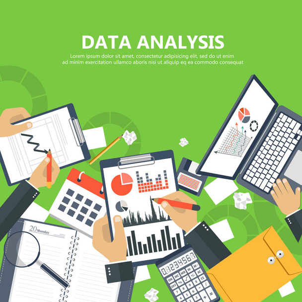 Finance data analysis reports - Vector, Image
