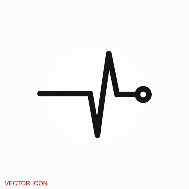Kalp atışı simgesi logo, tasarım vektör işareti simgesi - Vektör, Görsel