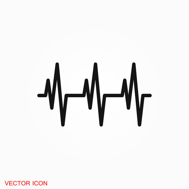 Bicie serca ikona logo, symbol wektor znak dla projektu - Wektor, obraz