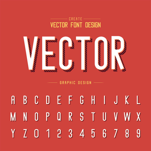 font and alphabetical vector on background, letter and text graphic art design. - Vektor, obrázek