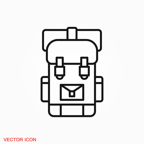 Plecak ikona logo, symbol wektor znak dla projektu - Wektor, obraz