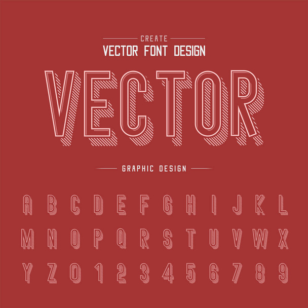 fuente y vector alfabético en el diseño de arte gráfico de fondo, letra y texto
. - Vector, imagen