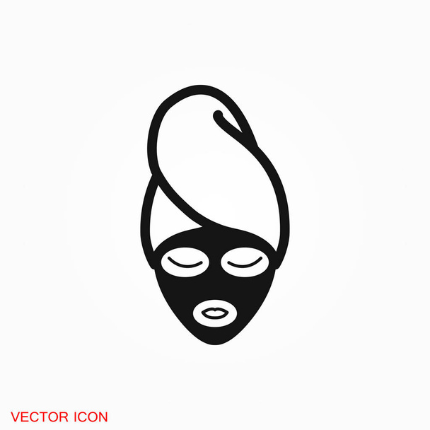 Máscara facial icono logotipo, símbolo de signo vectorial para el diseño
 - Vector, imagen