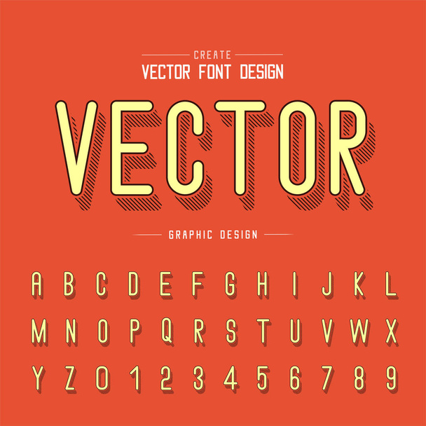font and alphabetical vector on background, letter and text graphic art design. - Vector, Image