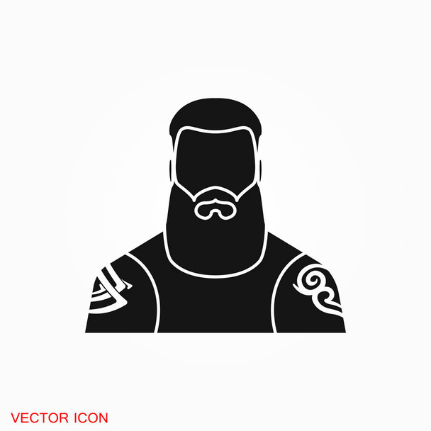 Test tetoválás ikon logo, design vektor előjel - Vektor, kép