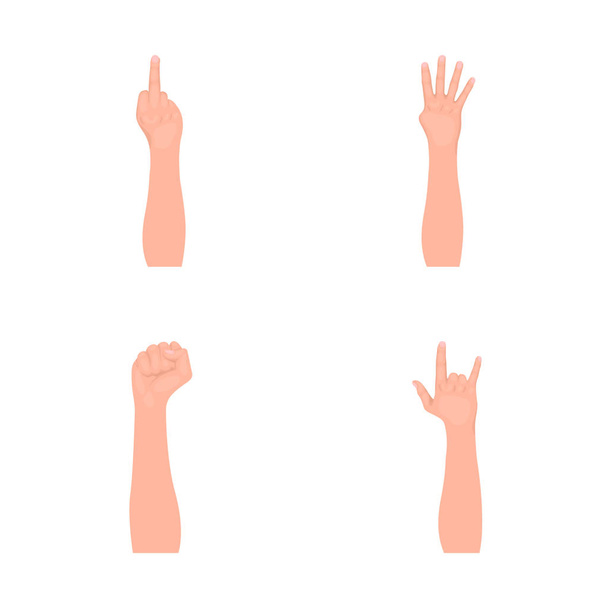 Isolated object of animated and thumb icon. Collection of animated and gesture vector icon for stock. - Vector, Image