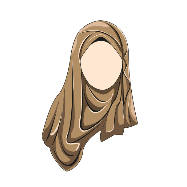 hijab muslimah vektor, hijab mode. - Vektor, Bild