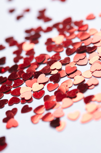 parlak kalp konfeti arka plan, Sevgililer günü kavramı - Fotoğraf, Görsel