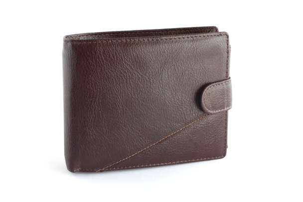 barna bőr pénztárca 2 - Fotó, kép