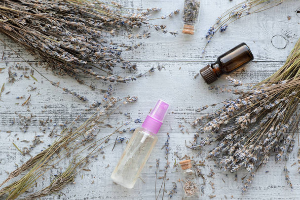 dry natural lavender flowers with organic perfume and oil - Zdjęcie, obraz