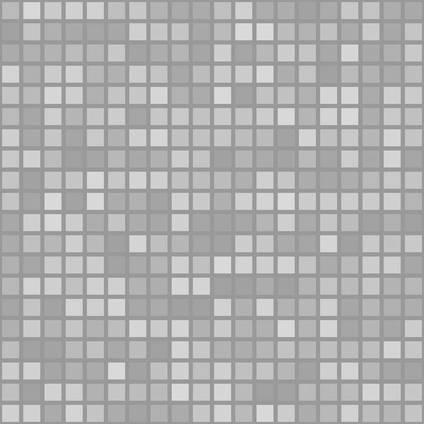 Abstraktní vzor bezešvé malé čtverečky nebo pixelů v šedých barvách - Vektor, obrázek