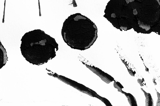 pintura abstrata, preto e branco
 - Foto, Imagem