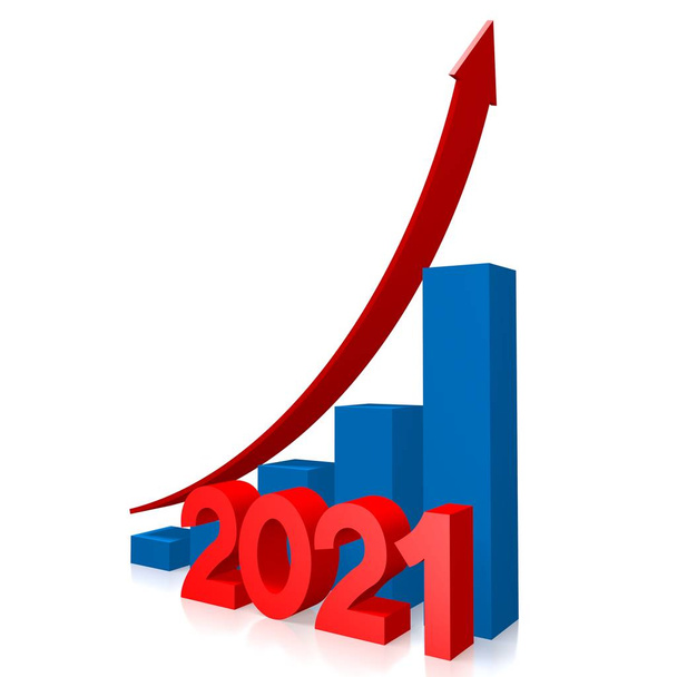 3D діаграма зростання 2021
 - Фото, зображення
