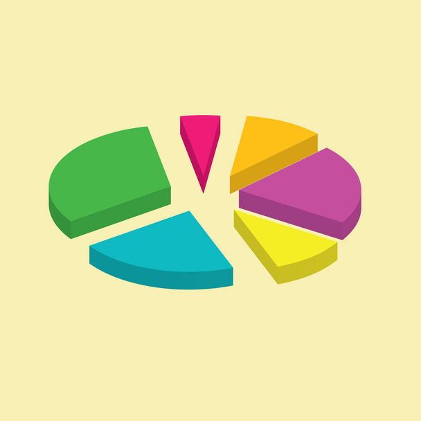 Бизнес-статистика, финансовый анализ, концепция роста и развития: цветная трехмерная изометрическая диаграмма
 - Вектор,изображение