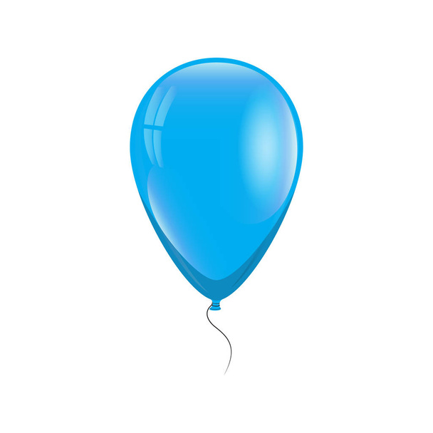 Μπλε μπαλόνια με ένα νήμα - Διάνυσμα, εικόνα