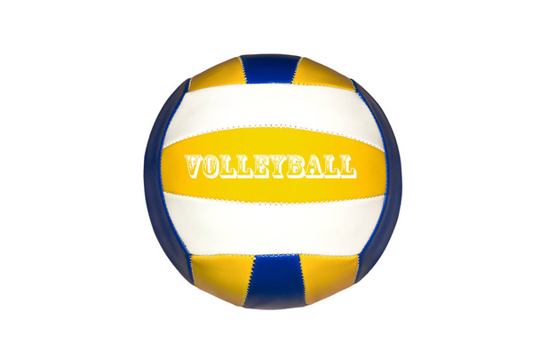 Multi-colored volleyball ball isolated on white background. - Photo, Image
