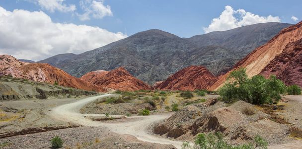 Panorama of the Hill of Seven Colors near Purmamarca, Argentina - Photo, Image