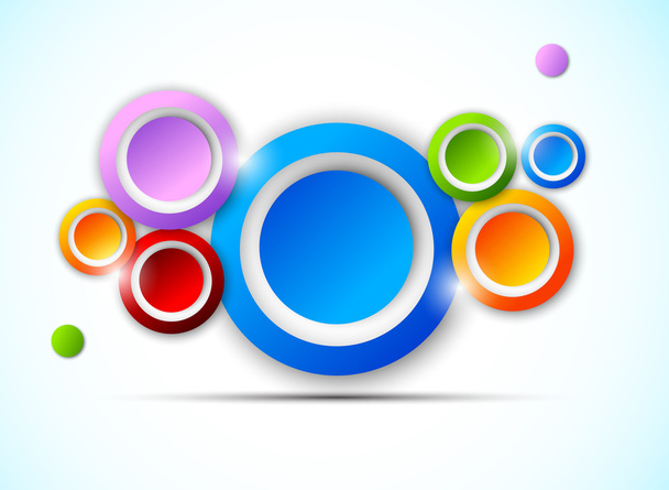 Background with colorful circles - Vektör, Görsel