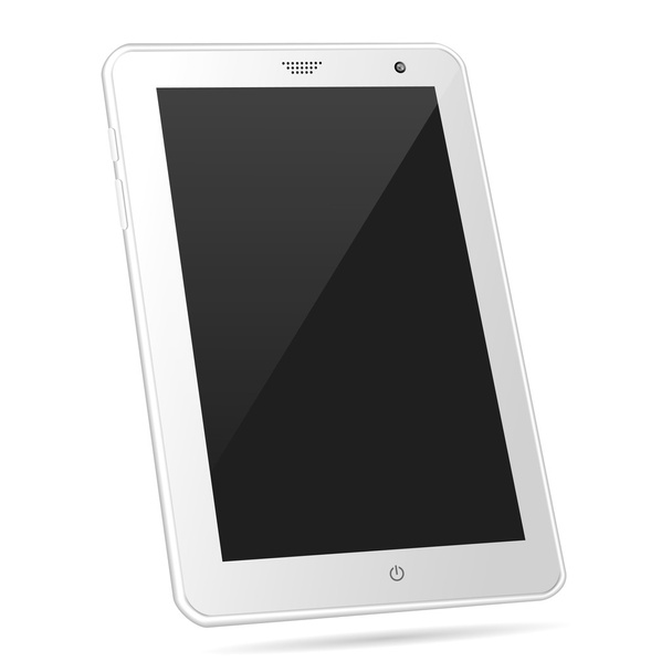 Tableta blanca inclinada PC eps10 vector ilustración
 - Vector, imagen