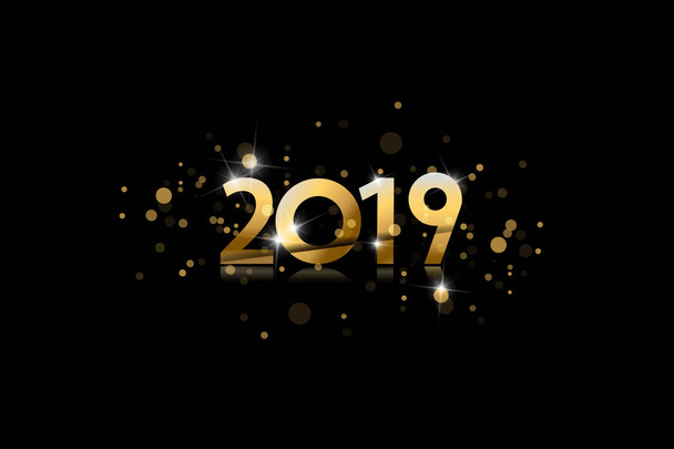 New Year 2019 gift card. vector illustration - Vettoriali, immagini