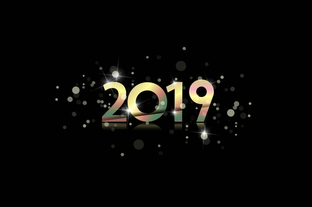 New Year 2019 gift card. vector illustration - Vettoriali, immagini