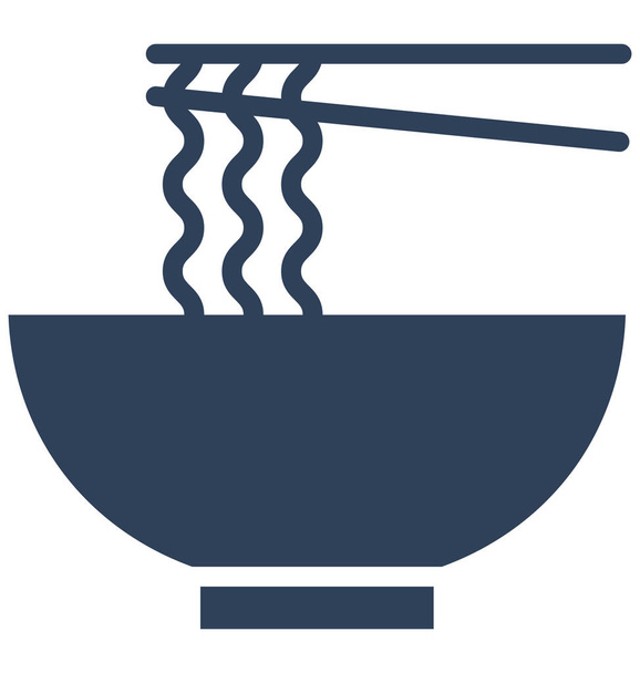 Noodles Icono de vector aislado que se puede modificar o editar fácilmente
 - Vector, imagen