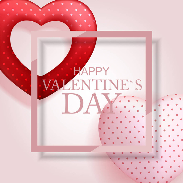 Happy Valentines Day Card with Heart. Vector Illustration eps10 - ベクター画像