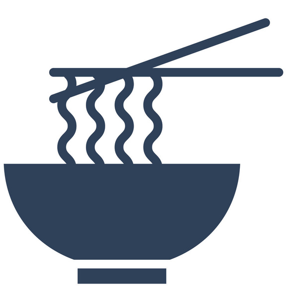 Εικονίδιο απομονωμένες διάνυσμα noodles που μπορεί εύκολα να τροποποιηθεί ή να επεξεργαστείτε - Διάνυσμα, εικόνα