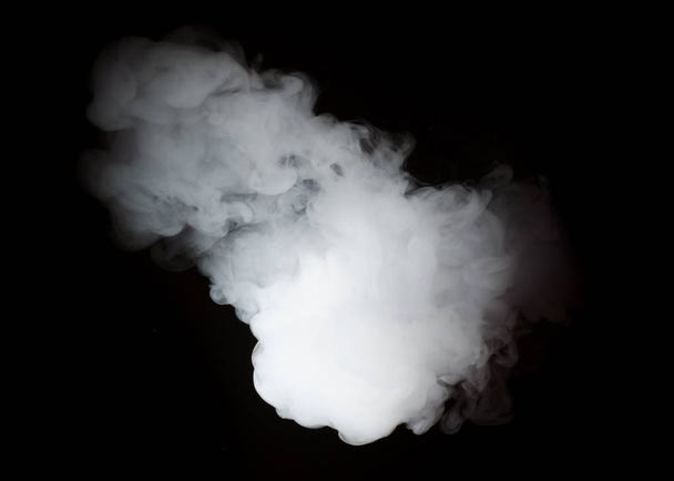 cloud of White smoke on black background  - Foto, afbeelding
