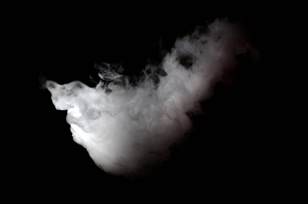 cloud of White smoke on black background  - Photo, image