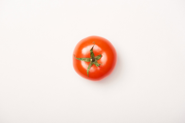 Top view of ripe tomato on white background - Fotó, kép