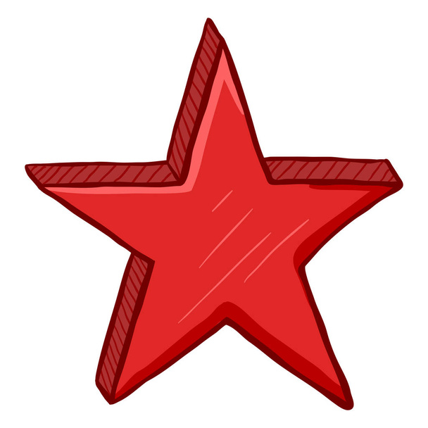 Vector Cartoon Red Color Star - Vector, Image