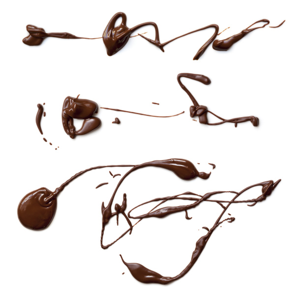 eritilmiş çikolata sıçramalarına izole - Fotoğraf, Görsel
