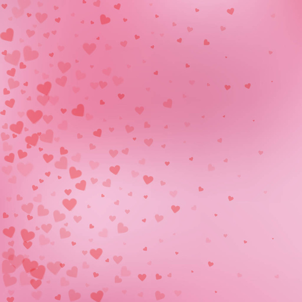 Kırmızı kalp aşk confettis. Sevgililer günü gradyan - Vektör, Görsel