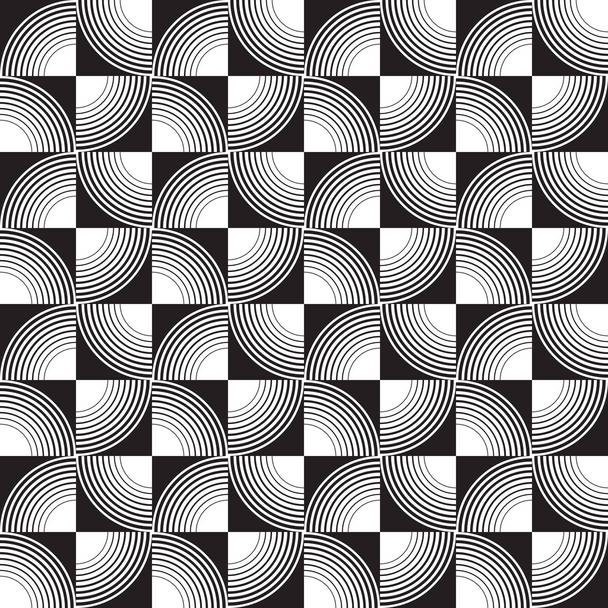 Απρόσκοπτη op art ακτινοβολεί κύκλο μοτίβο - Διάνυσμα, εικόνα